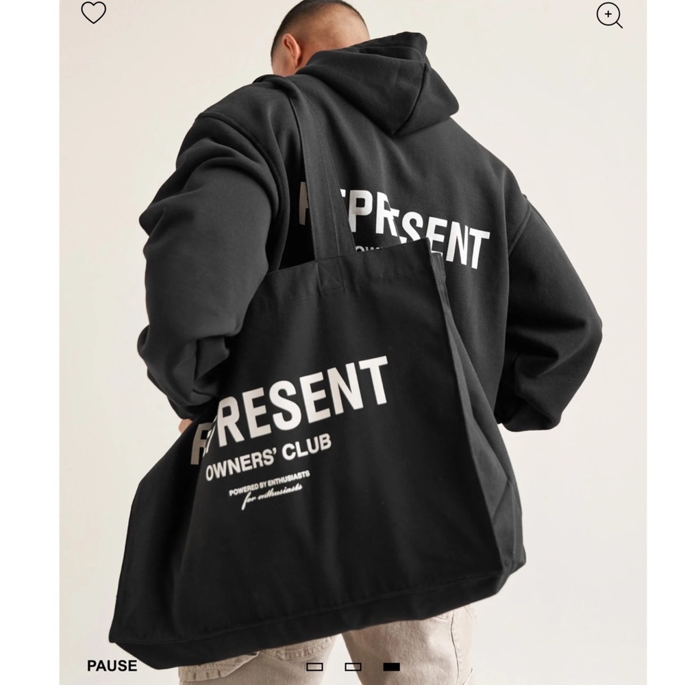 REPRESENT OWNERS CLUB TOTE BAG - BLACK/WHITE